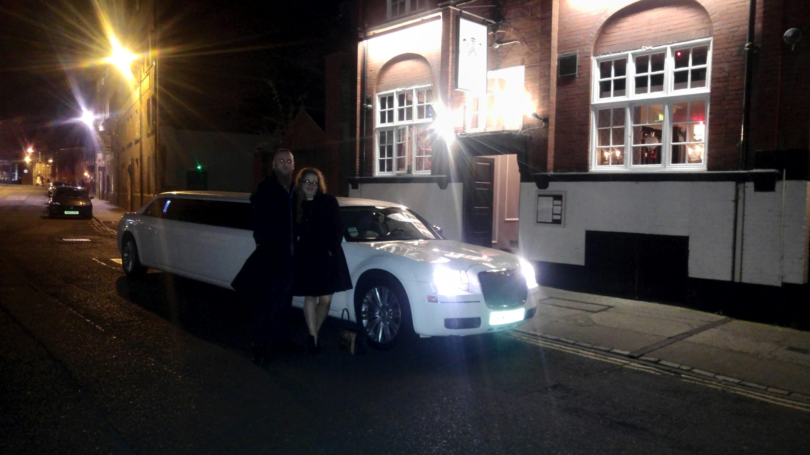 stretch limo at Christmas party in York