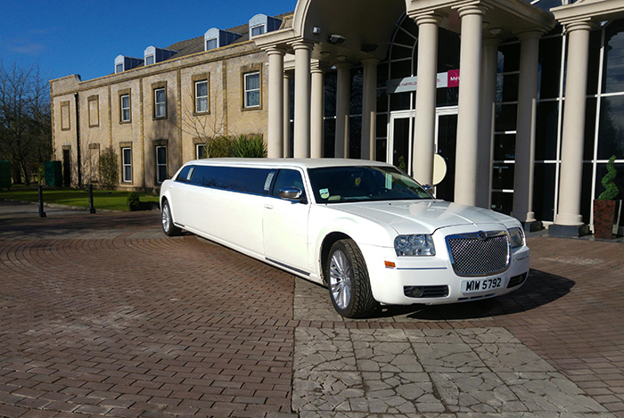 Chrysler stretched limousine white