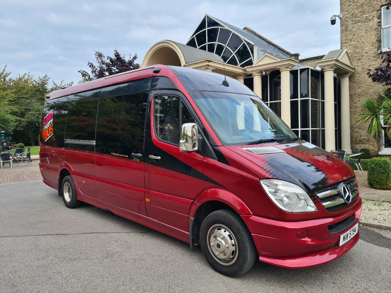 limo party bus outside york minster