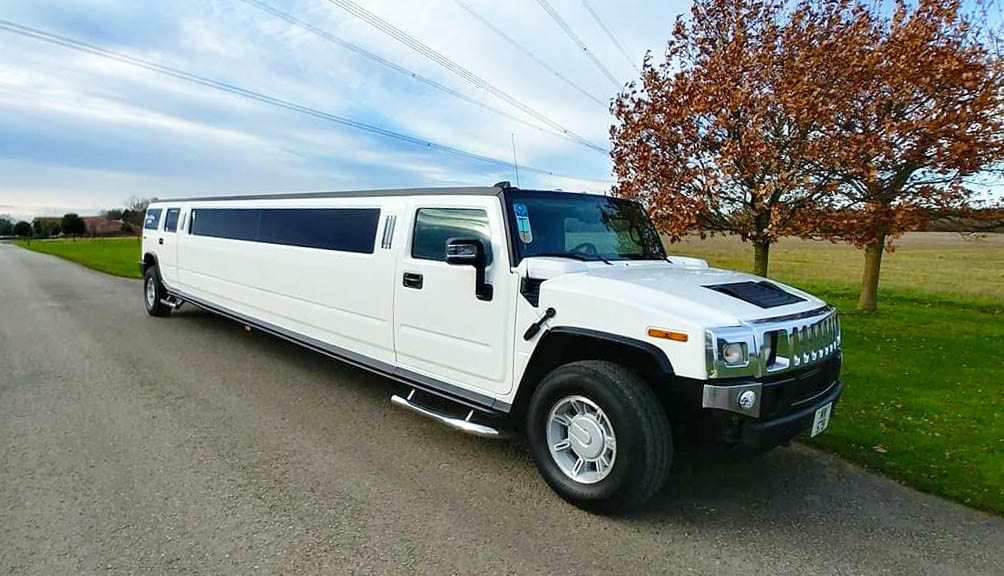White Hummer stretch limo