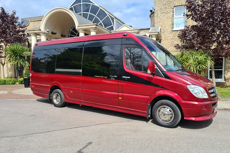 outside Limo Party Bus for hire in Yorkshire